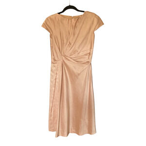 Max Mara Rose Silk Midi Dress Made In Italy Size 8